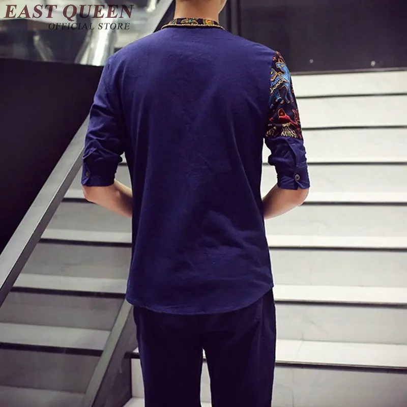 Традиционная китайская одежда для мужчин винтажная мужская белая льняная