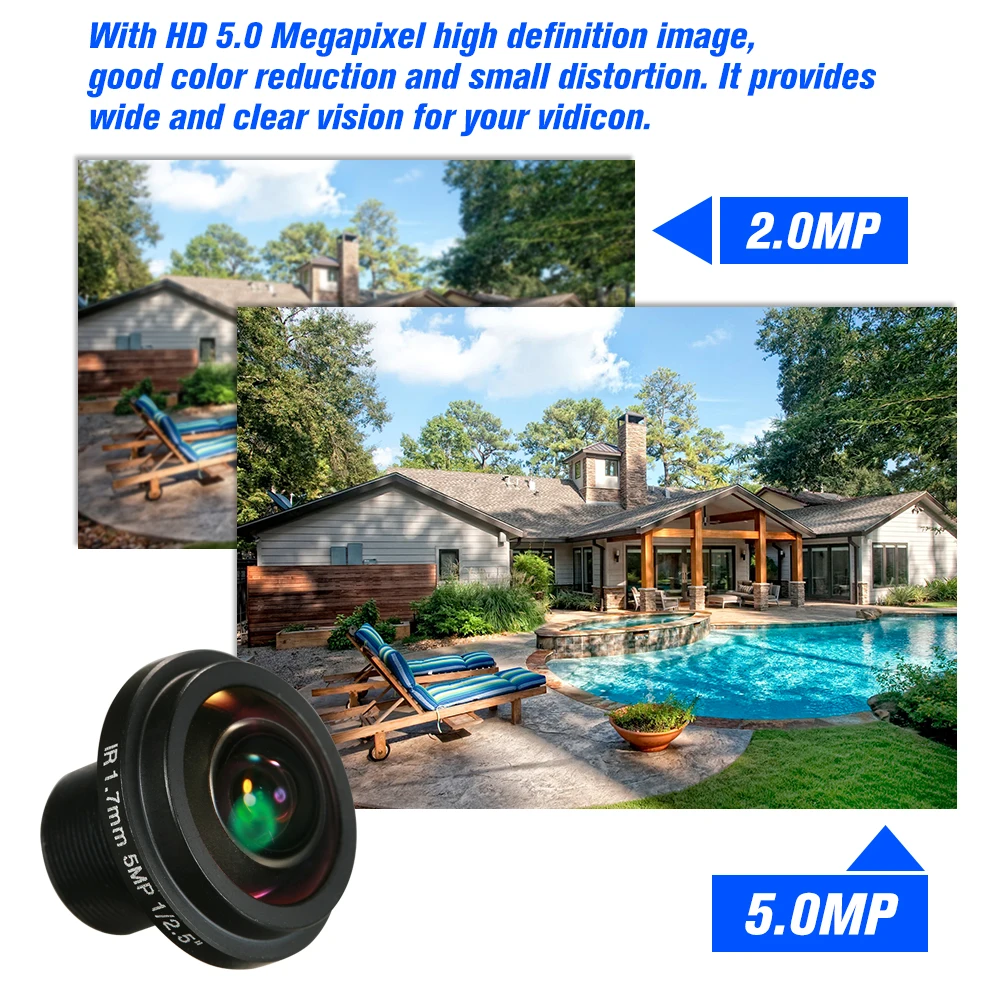 1 7 мм объектив с рыбий глаз HD 5 0 мегапиксельная M12 крепление 1/2.5 &quotF2.0 для IP CCTV