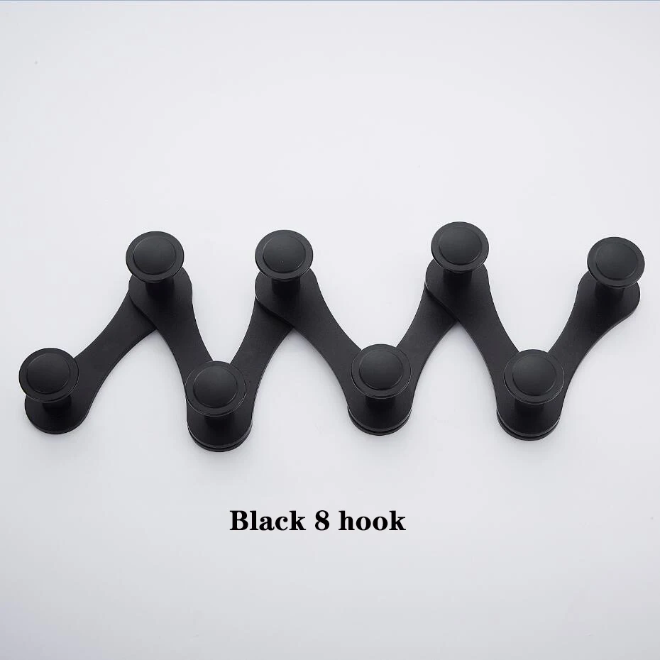 Self-adhesive Parts Household Kitchen Solid Aluminium alloy Black/Silvery Bathroom Towel Hook Wall Door Hanger Clothes hook |