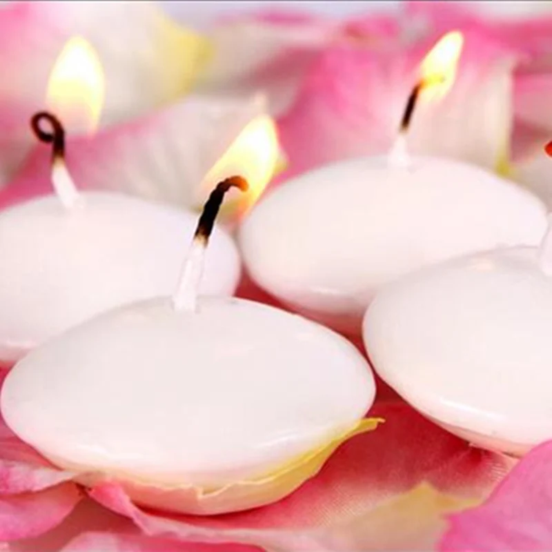100 шт.! Вода плавающая форма свечи Романтическая Свадьба День Рождения Вечеринка Валентина парафин домашний декор бездымный безвкусный