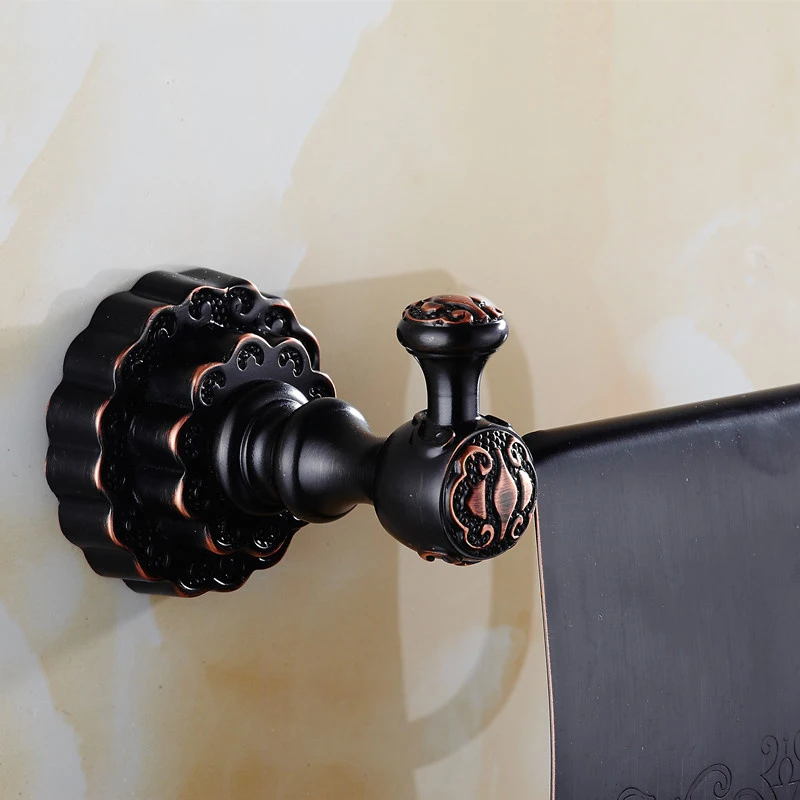 Черная настенная корзина для бумаги вешалка ванной комнаты античный латунный