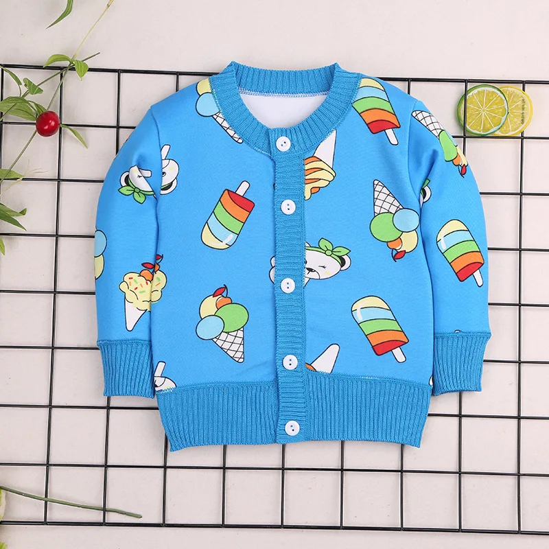 Autumn Winter Clothes For Baby Boys Kid Car Plane Warm Sweaters 0-2years Toddler Boy Cardigan O-neck Thick Outerwear |