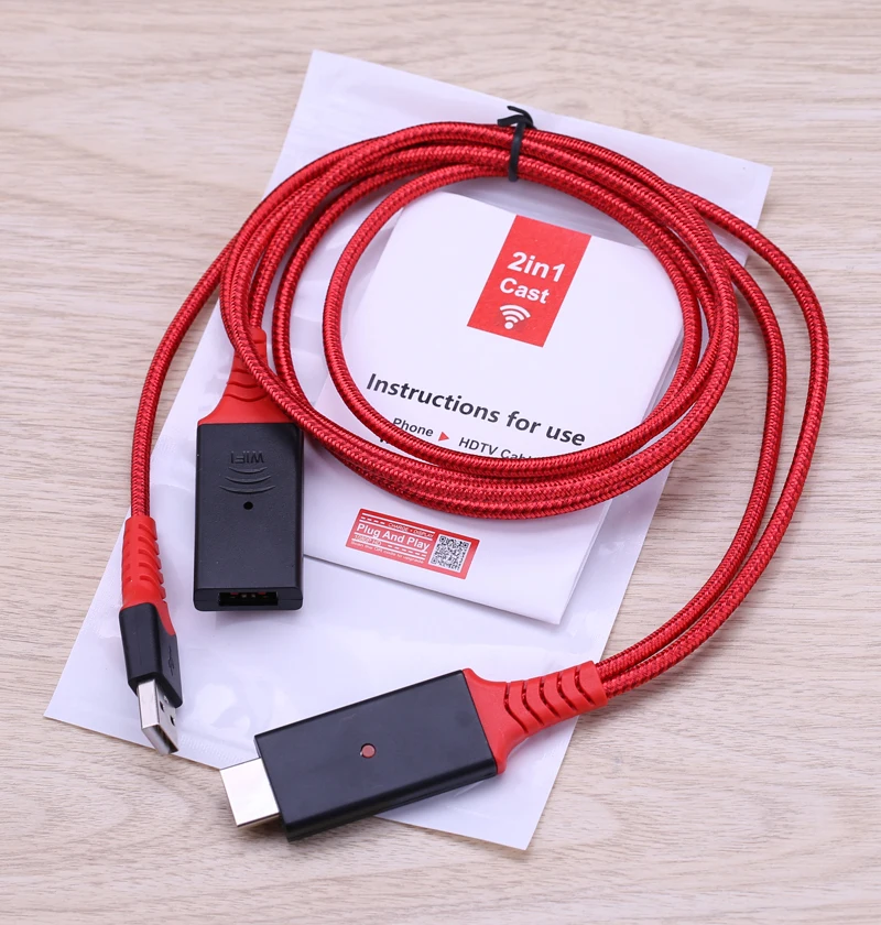 Беспроводной Wifi+ USB кабель для передачи данных 2в1 HDMI VGA Allshare Cast Airplay видео адаптер для huawei Xiaomi iOS Android Phone Link to tv