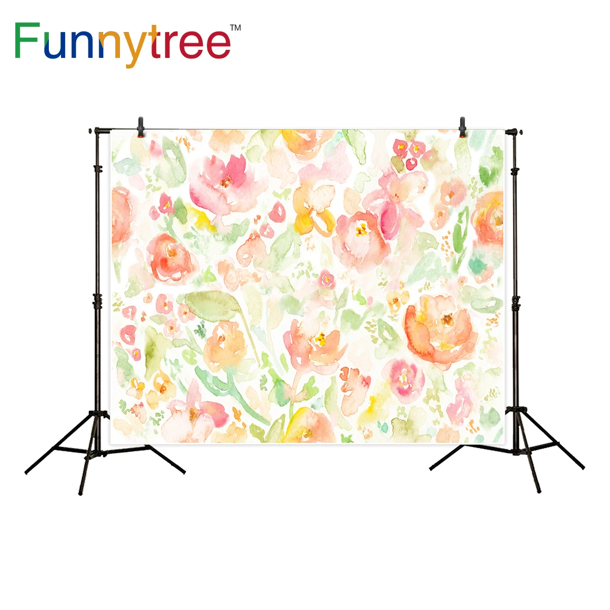 

Funnytree background for photo studio watercolor baby flower spring little princess backdrop photography photobooth photo prop