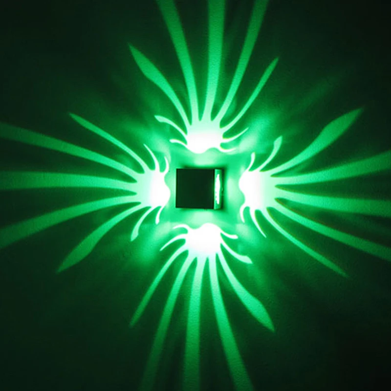 3 Вт светодиодный настенный светильник новый современный креативный с цветком из