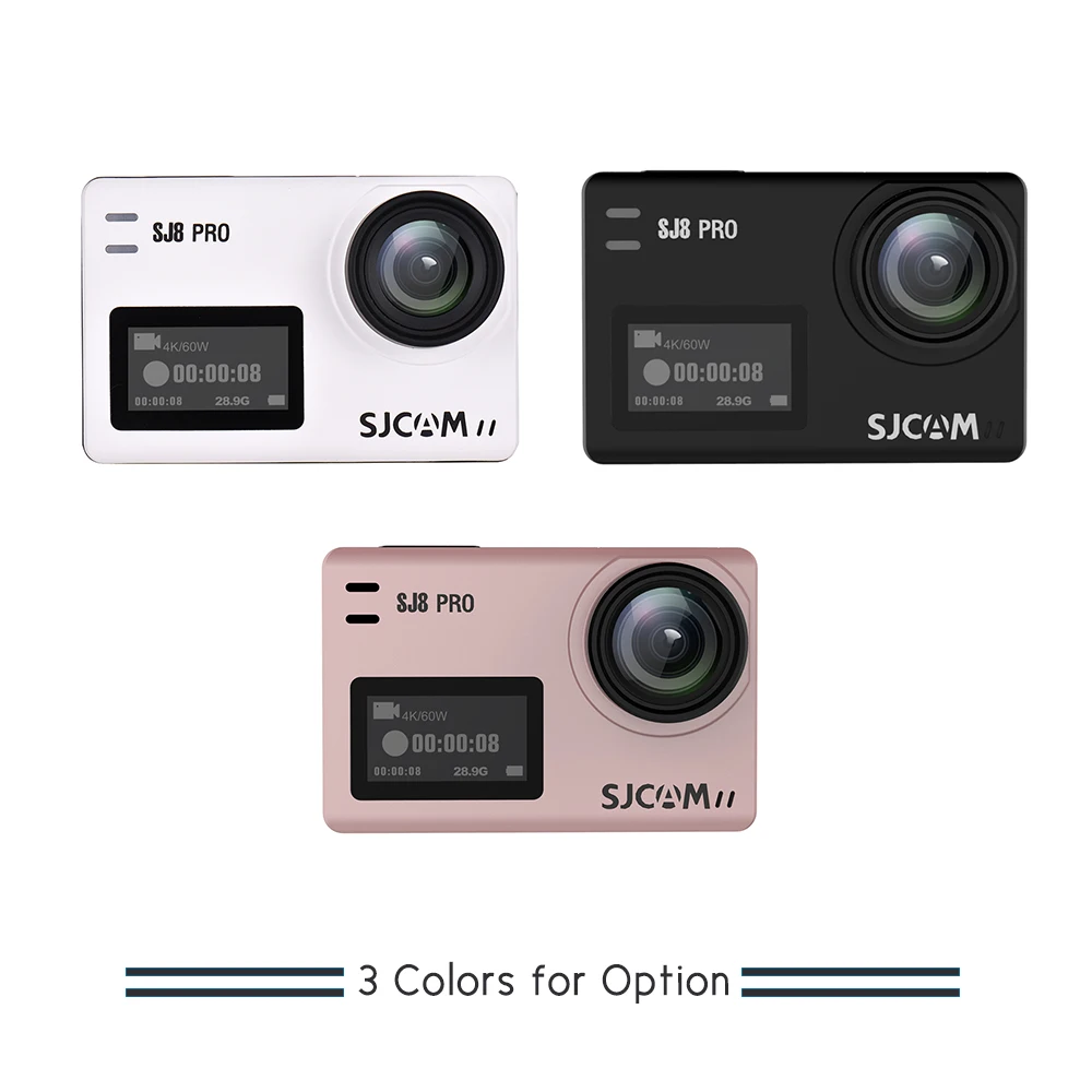 Экшн камера SJCAM SJ8 PRO 4K/60fps Wi Fi Спортивная сенсорный экран 2 3 дюйма угол обзора 170