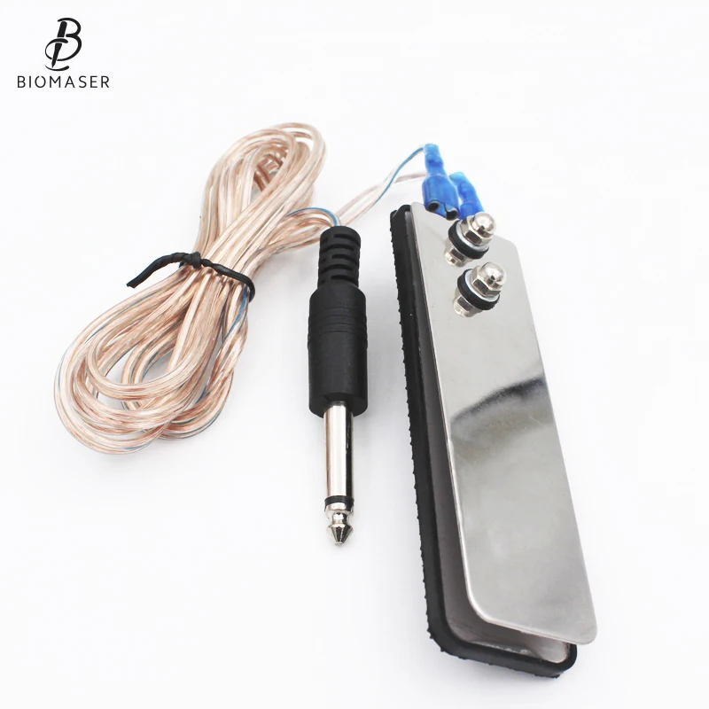 Mini Stainless Steel Foot Pedal Switch Controller Tattoo Power Supply Machine Footswitch Clip Cord Tattoo Accessory Tools