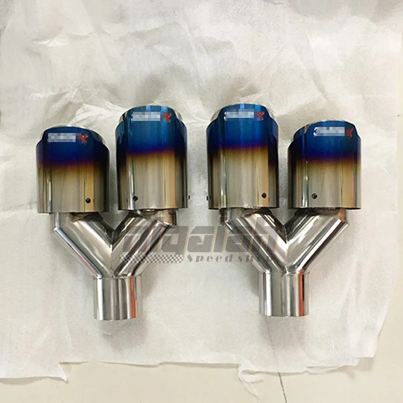 Burnt Blue OUT 304 Нержавеющая вытяжка трубы глушитель наконечники универсальный для грузовика выхлопной наконечник в 2,5 ''OUT 3,5''