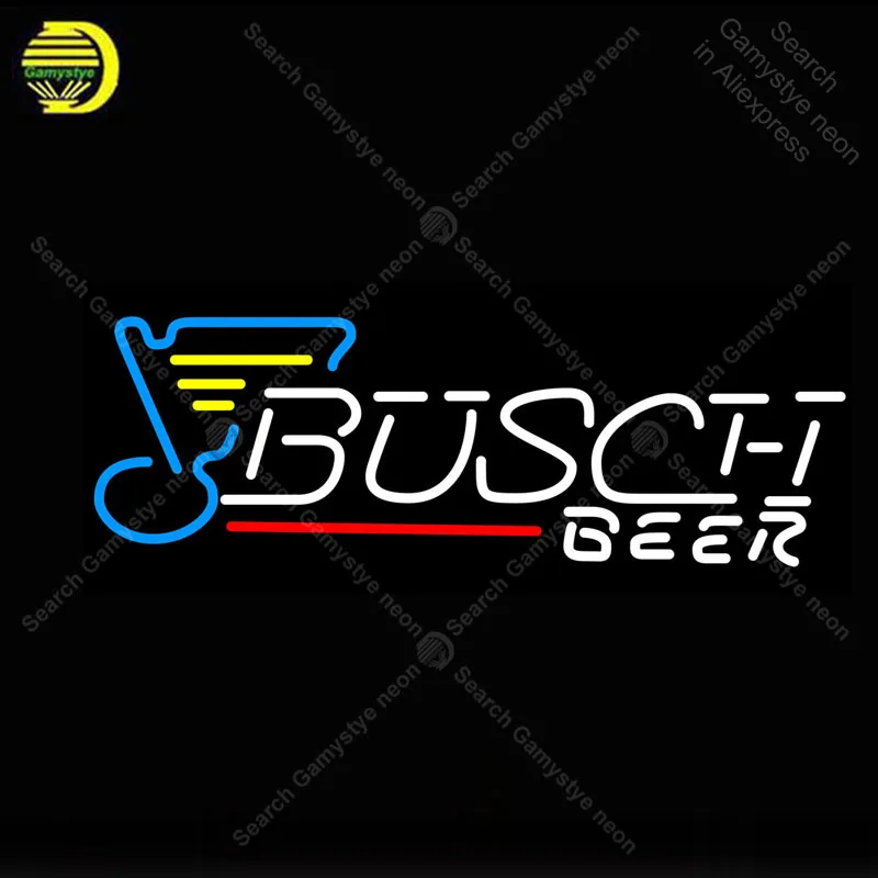

NEON SIGN For Busch Beer NEON Light Sign GLASS Tube Decor Beer Bar Room Windows Handcraft Sport anuncio luminoso Dropshipping