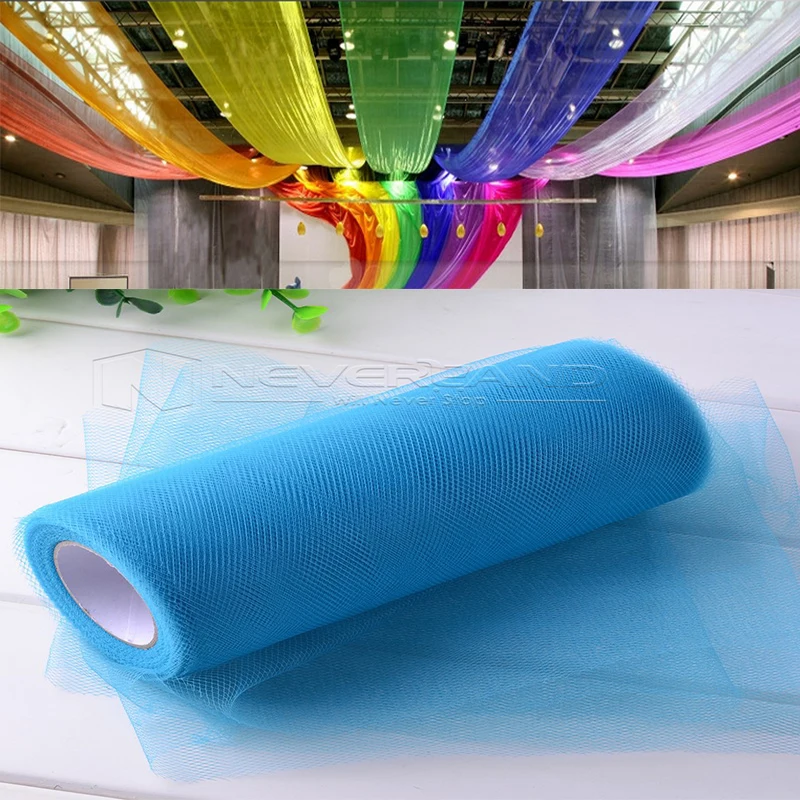 Горячая Распродажа украшения синий матовый тюль рулон катушка 6 дюймов x 25 ярдов