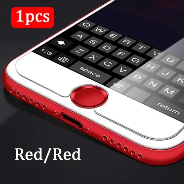 1pcs Red Red Универсальная наклейка на кнопку «домой» на для iphone 8 Plus 7 6s 6 Plus 5S SE для iPad, алюминиевая защита от отпечатков пальцев Touch ID, полное покрытие - Цвет: 1pcs Red Red