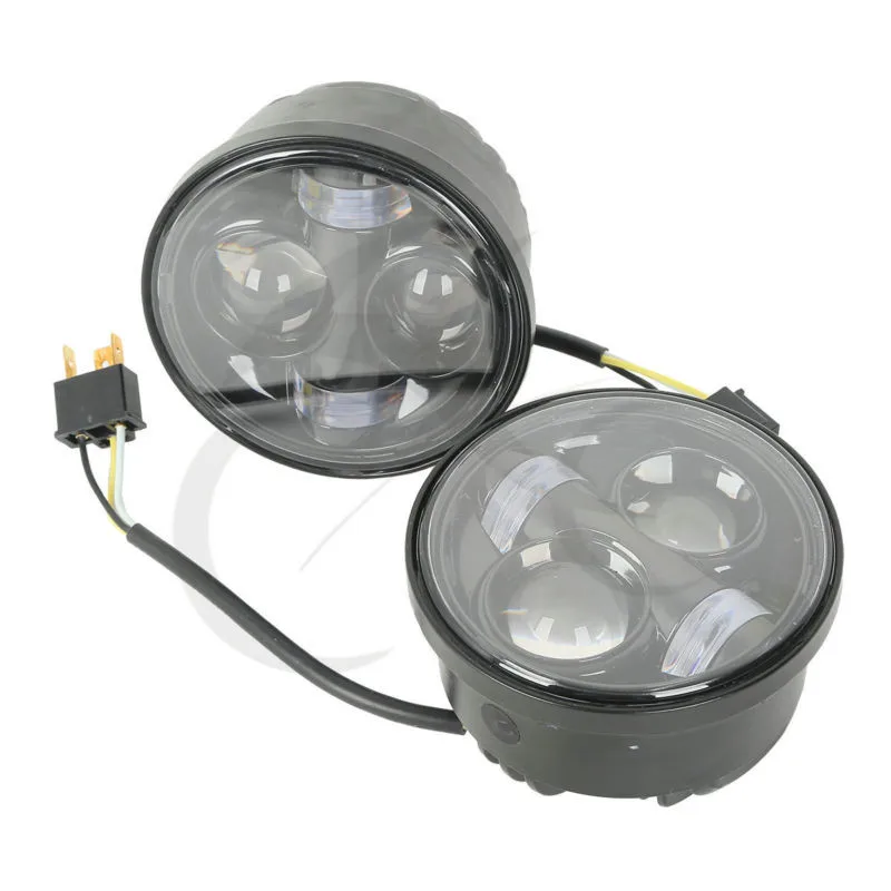 

4.65" Round Projector LED Lamp Headlight For Harley Dyna Fat Bob 08-16 FXDF Motorcycle