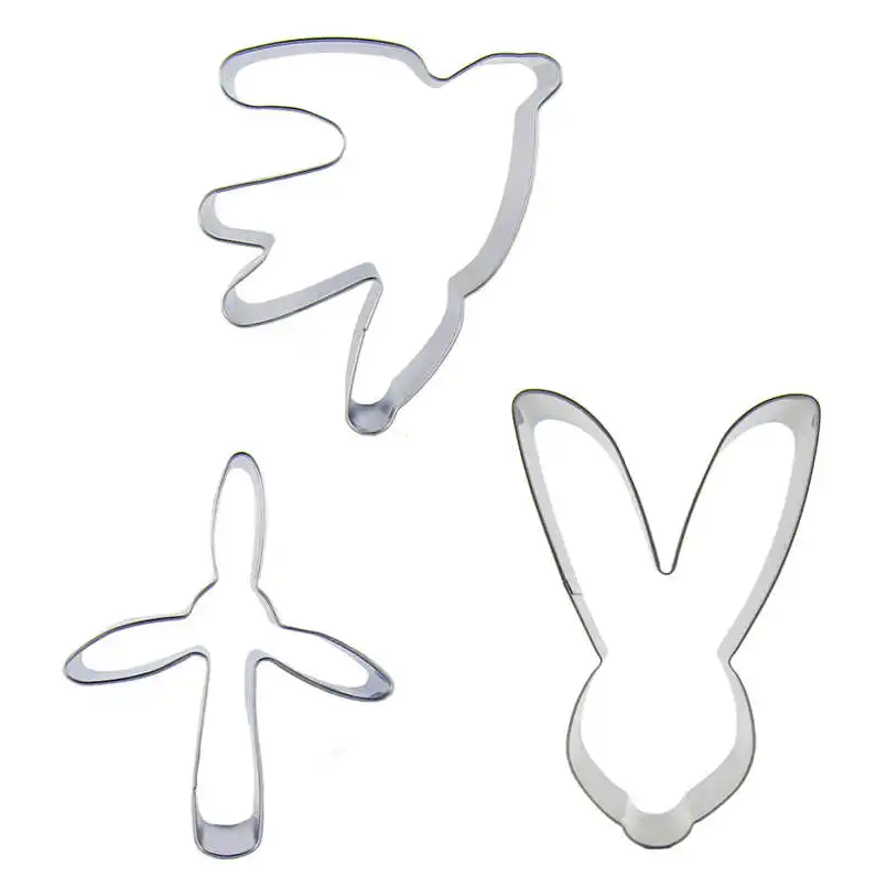 

Swallow, Power Station, Rabbit Head Shape 3 pieces biscuit cutting molds, baking tools, cake decorating soft candy tools.