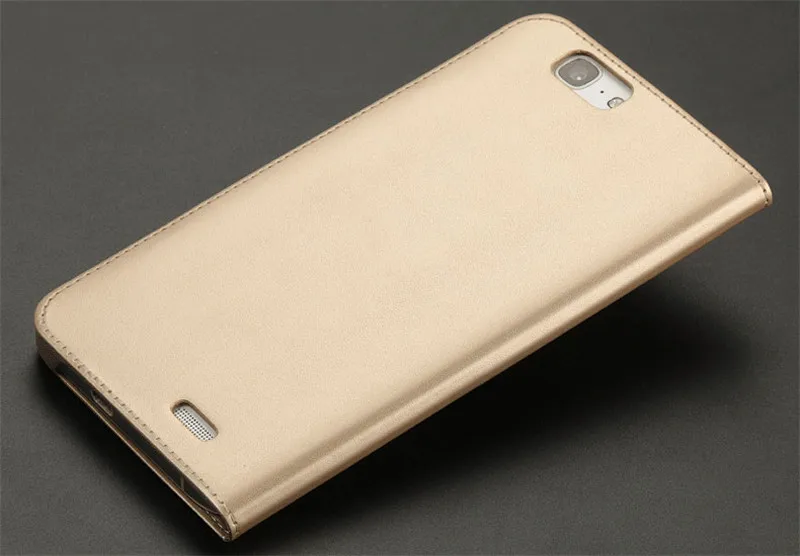 Роскошный кожаный чехол-книжка с окошком для huawei Ascend G7 L01