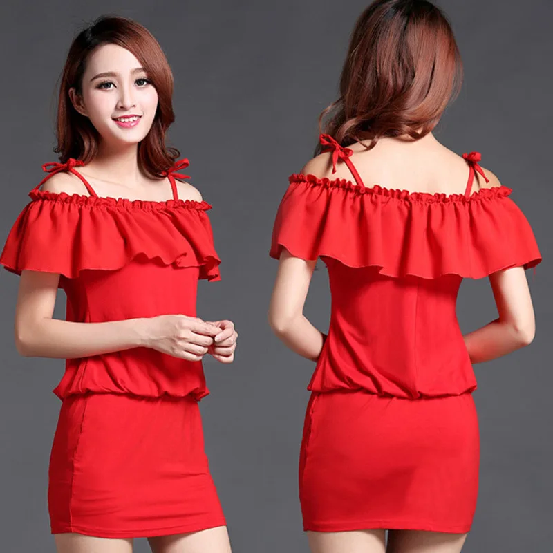 Новинка лета 2019 корейская версия женское свободное пикантное платье большого