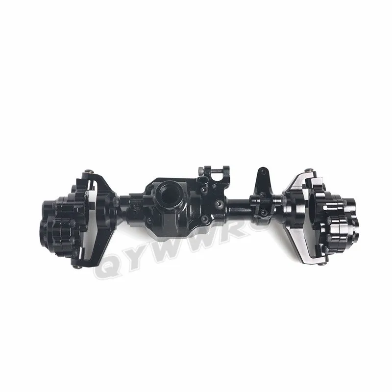 Front Axle black QYWWRC TRX4 алюминиевый корпус передней и задней портальной оси для 1/10 RC Гусеничный автомобиль Traxxas TRX-4 осями Запчасти для обновления - Цвет: Front Axle black