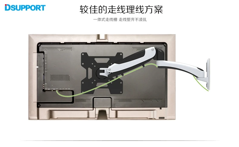 GST112W-300 крепление для телевизора для 3"-55" сверхмощная газовая пружина полный движения ЖК-СВЕТОДИОДНЫЙ монитор ТВ настенный кронштейн для крепления на руку загрузка 9-16 кг