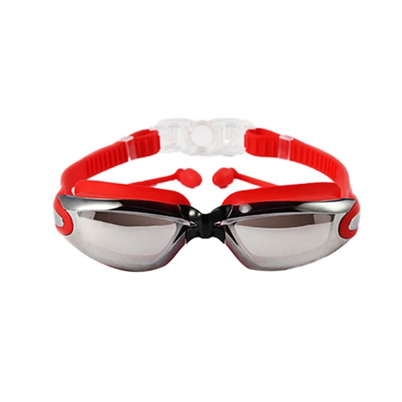 

New Outdoor Water Sports Waterproof Anti-fog Swimming Glasses Large Frame with Silicone Earplugs Swimming Goggles Eyewear
