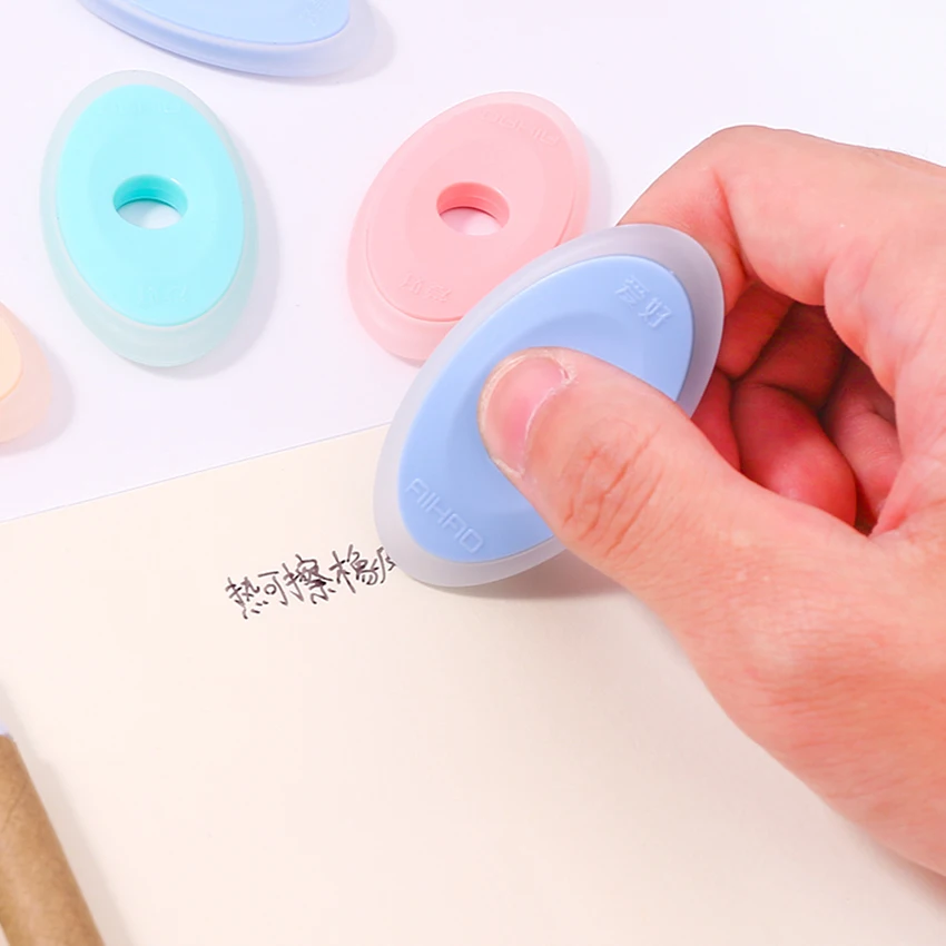 

Hot Erasable Eraser Gel Pen Ink Wiping off Students Correction Stationery Oval Erasers Handheld Magic Rubber Rub Kids Supplies