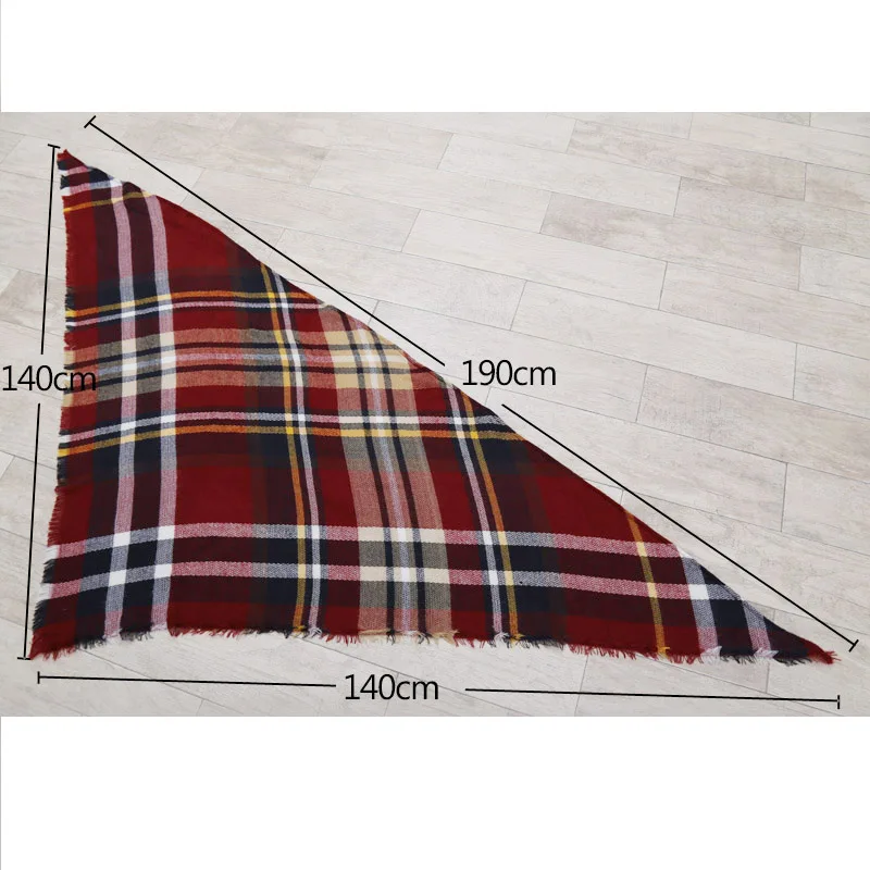 Winter Scarf 2016 Brand triangle Tartan Cashmere Women Wool Plaid Blanket Pashmina Wrap Shawls and Scarves Hijab |