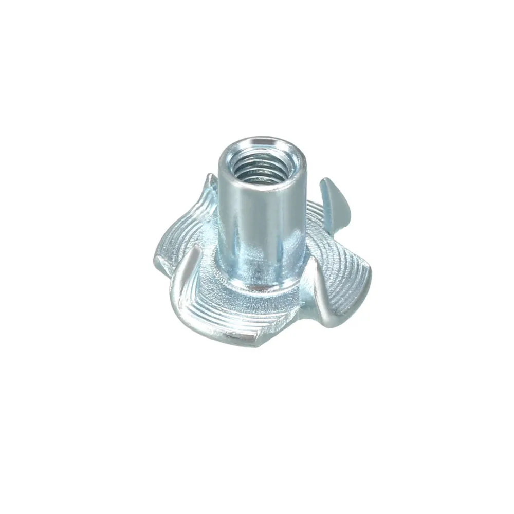 UXCELL 20 шт. серебристо голубая 4 зубчатая Тройная гайка T Nut M10 M4 1/4 &quot для