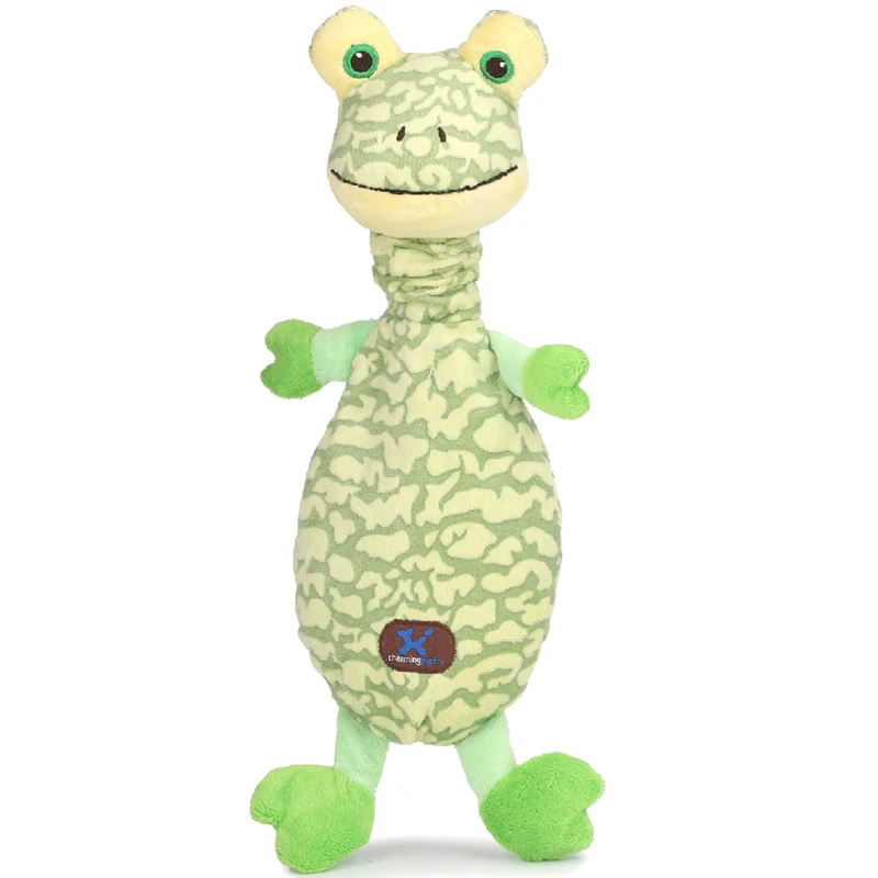 Charmingpet игрушки для собак свинья Жираф курица лягушка Бегемот овца дрессировка домашних животных скрип игрушки - Цвет: Frog