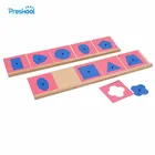 Детская игрушка Монтессори, металлическая, набор вставок10 дюймов, с основанием, для дошкольного образования, геометрические формы