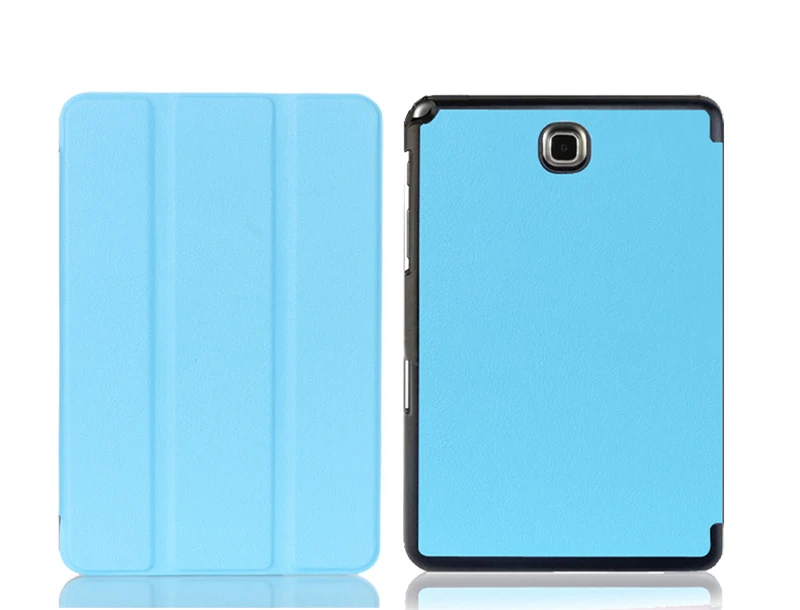 Light Blue-tian lan Планшеты чехол для samsung Galaxy Tab A 8,0 SM-T350 SM-T351 SM-T355 SM-P350 SM-P355 8 дюймов Тонкий Магнитный чехол с авто режимом включения и выключения крышка - Цвет: Light Blue-tian lan
