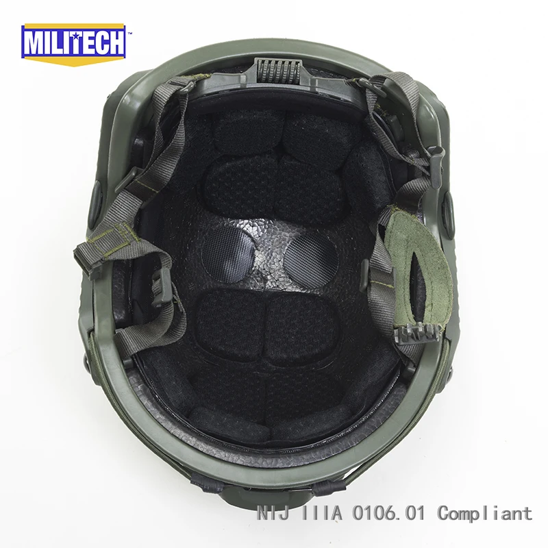 MILITECH Оливер Драб OD Люкс Супер Высокий Срез морской NIJ уровень IIIA пуленепробиваемый Быстрый арамидный пуленепробиваемый баллистический шлем CAG