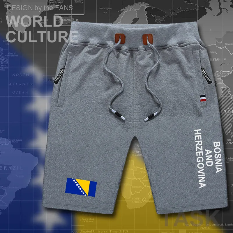 Мужские спортивные шорты с флагом на молнии и карманами | Мужская одежда