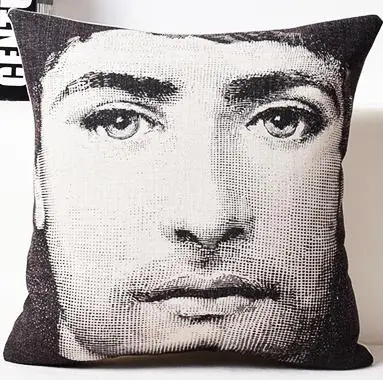 Винтажный Декор Fornasetti Подушка знаменитая красота для женщин маска для лица художественная льняная декоративная подушка Ретро стиль для дома аксессуары - Цвет: A13