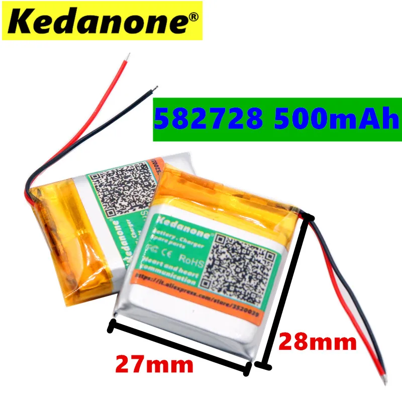 Kedanone 582728 3 7 V 500mAh литий полимерный ионный аккумулятор для Q50 G700S K92 G36 Y3 Детские