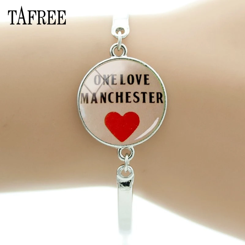 QF696 TAFREE Ariana Grande Bracelets For Women One Love Manchester Bangles Women Designer Jewelry Luxury Metal Bracelet Jewelry QF688 - Окраска металла: QF696
