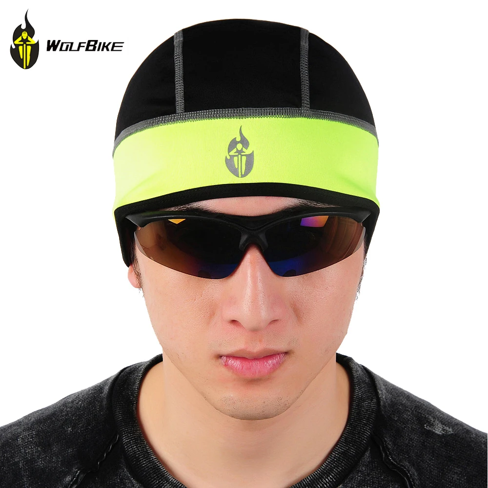 WOLFBIKE велосипедная кепка мужская зимняя флисовая шапка теплая ветрозащитная