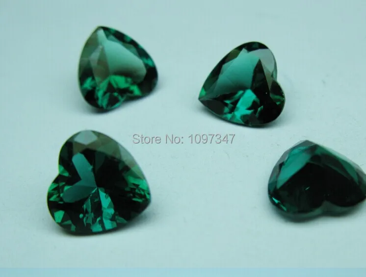 1 шт. Бесплатная доставка 9 мм синтетический Изумрудный камень для ювелирных