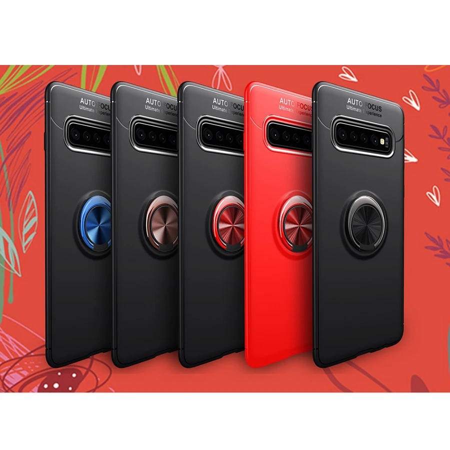 Мягкий силиконовый чехол Wukong для Samsung Galaxy S10 телефона plus с кольцом-держателем S10e