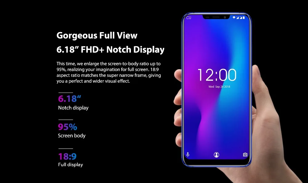 OUKITEL U23 3500 mAh 5 V/2A Quick Charge MT6763 Octa Core 6 18 &quot19:9 полный Экран GB 64 8MP + 16MP двойной Cam лица