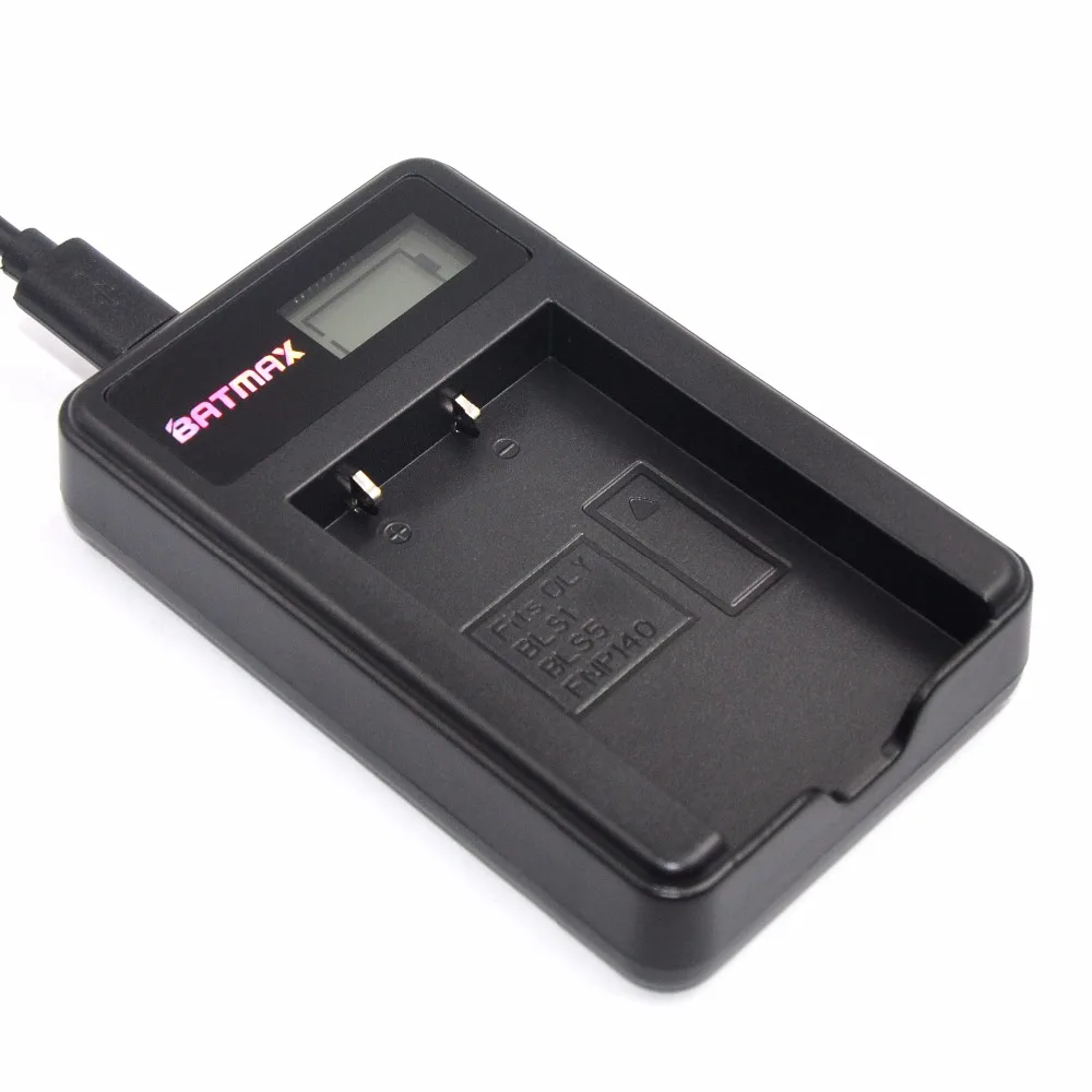 1 шт. батарея Batmax PS BLS1 + ЖК Зарядное устройство USB для Olympus E 400 410 420 450 600 620 ручка P1 P2 P3