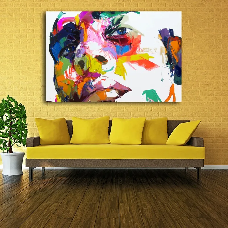 Nielly Франсуаза акварель поп-стрит арт люди лицо живопись холст роспись маслом