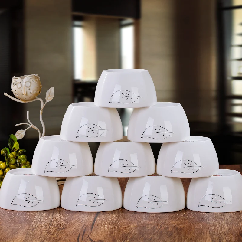 

[10] with Jingdezhen ceramic tableware bowl of rice bowl bone 4.5 inches square