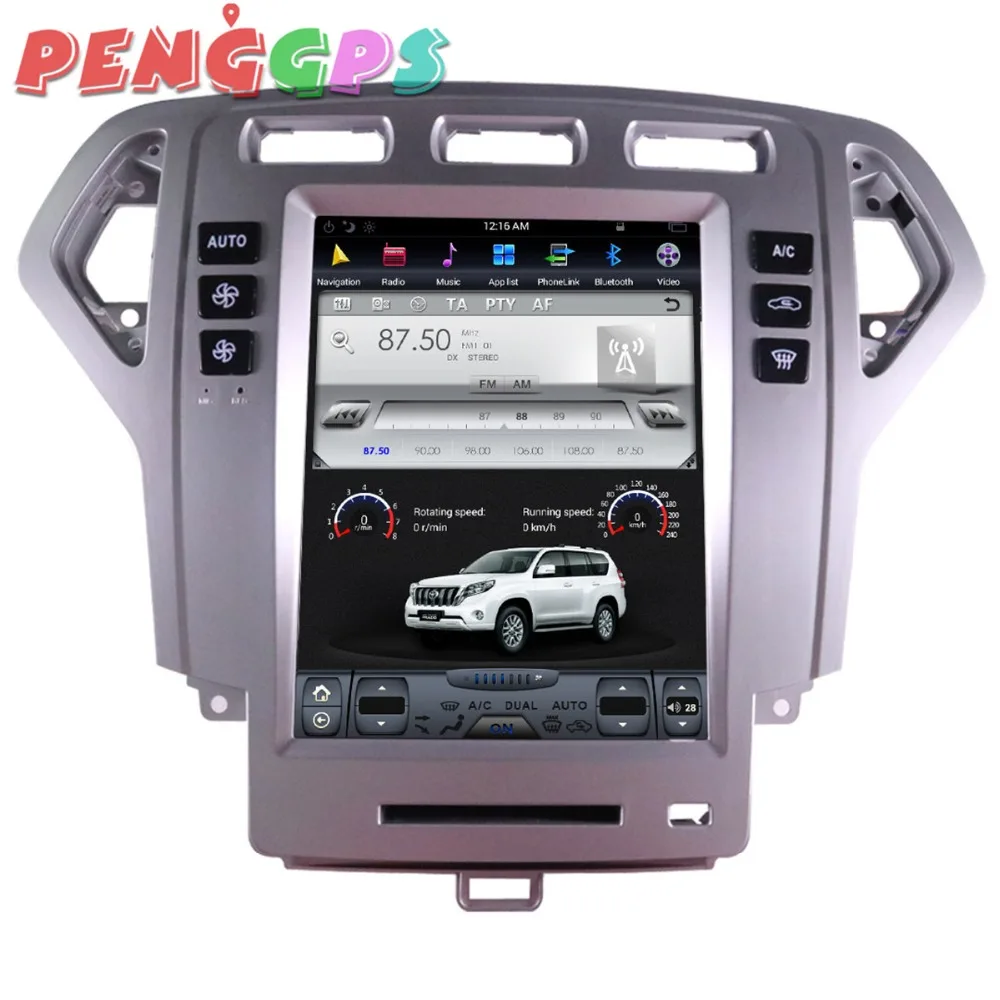 Tesla стиль автомобильный DVD плеер gps навигатор Android для Ford Fusion Mondeo 2007 2008 2009 2010 стерео