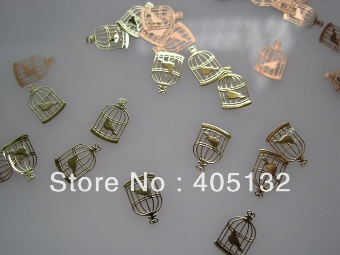 Прибл. 1000 металлическая Золотая птичья клетка дизайнерские неприлипающие