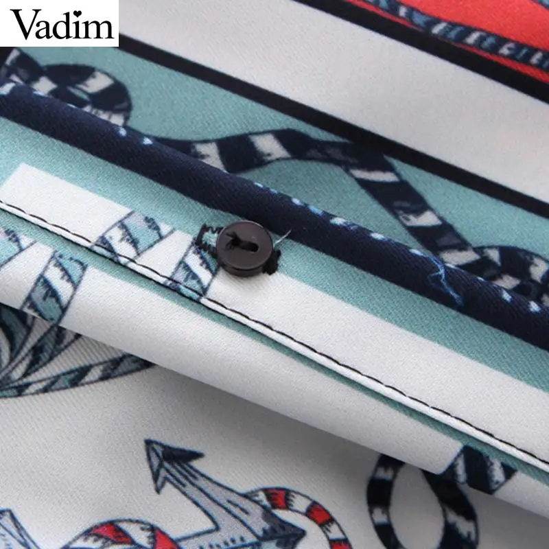 Милое женское ретро платье с цепочками и принтом мини длинным рукавом отложным