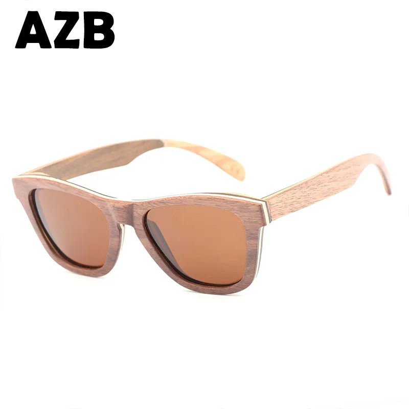 Солнцезащитные очки AZB в синей и коричневой оправе для мужчин женщин