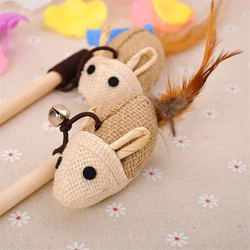 Модная деревянная прекрасная новая мышь с конопляной мышью 1 шт. игровые стержни