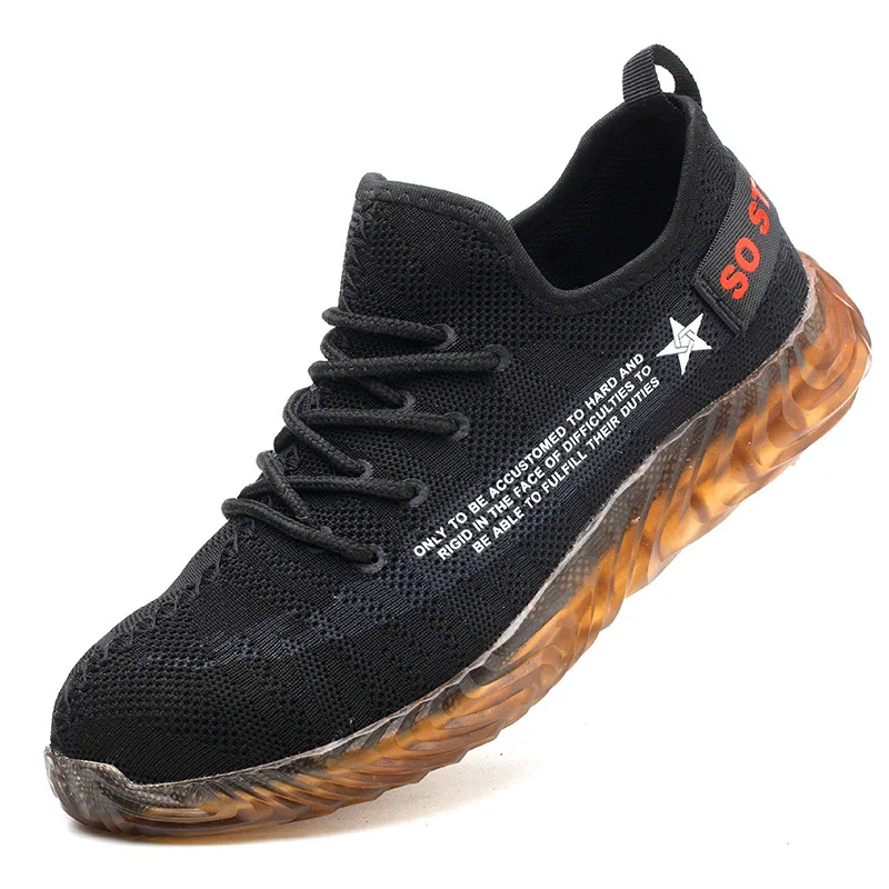 Мужская и женская обувь летняя повседневная со стальным носком без шнуровки для