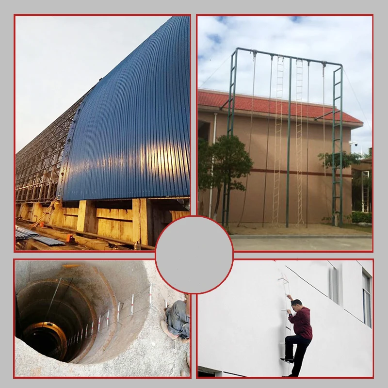 

5M Fire Escape Ladder Folding Steel Wire Rope Ladders Aluminum Alloy Emergency Survival Self Rescue Safety Antiskid Tools