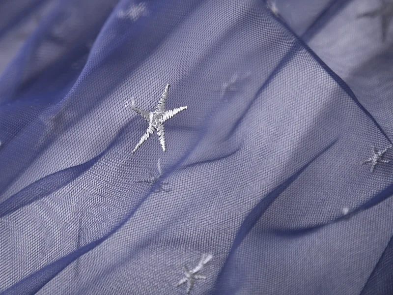 Женская весенне летняя пикантная сетчатая Юбка со звездами и вышивкой модная