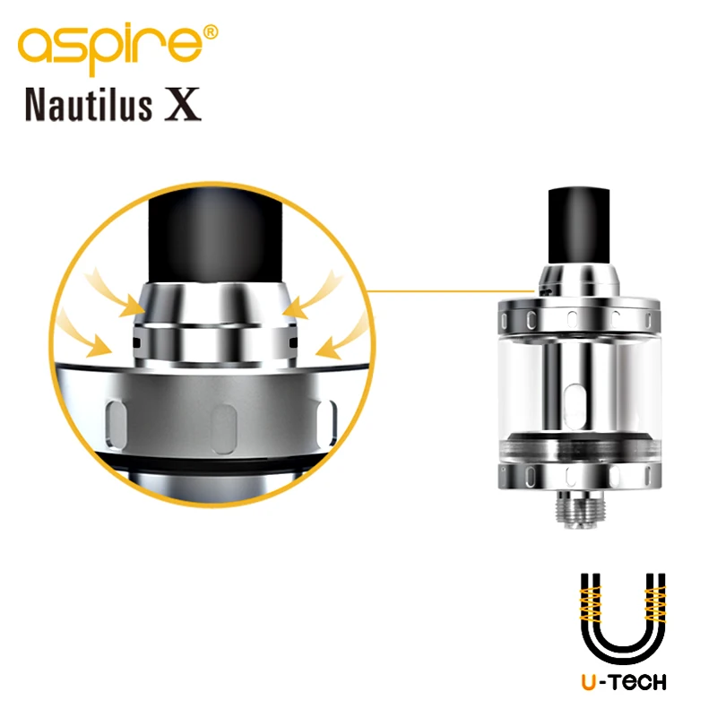 E Cigarette Atomizer Aspire Nautilus X Vape Tank 2ml Capacity with 1.5 ohm/1.8 ohm U-Tech Coil Electronic | Электроника