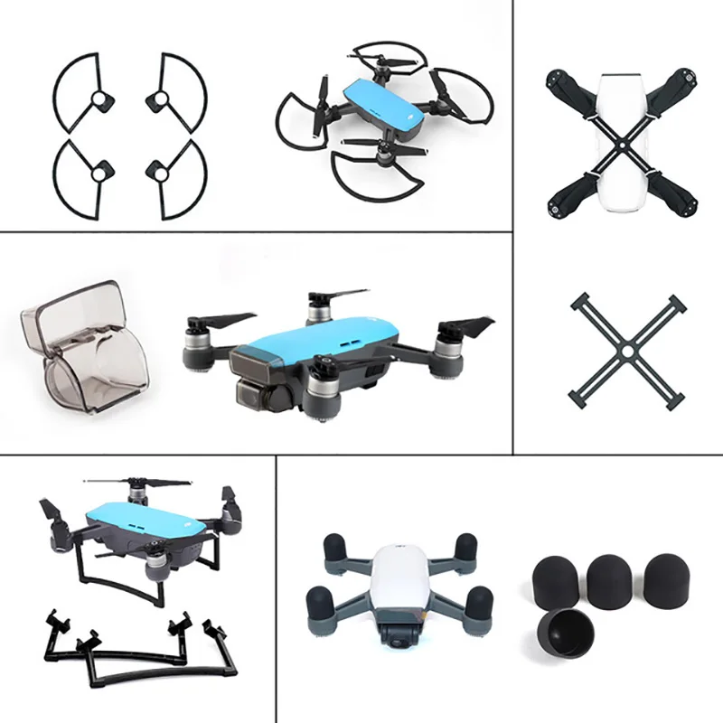 Sunnylife Spark DJI Drone 5in1 4 7 дюймов пропеллеры гвардии + реквизит Клип 3D сенсор экран